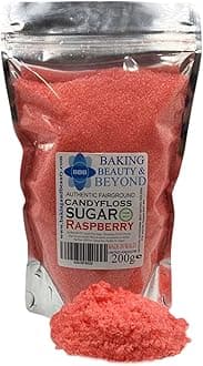 Baking Beauty and Beyond Premium Candy Floss Sugar 200g - Raspberry Flavour