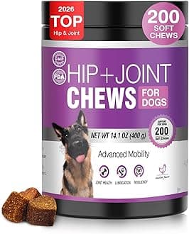 Glucosamine for Dogs 200pcs Joint Support Supplement Dog Hip and Joint Chondroitin Chews Treats with MSM Hemp Dog Joint Pain Relief Mobility Supplements Chicken Flavor Fit All Large Small Medium Breed