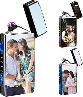 Personalized Lighters with Photo Name Custom Engraved Picture Electric Lighter USB Rechargeable Gift for Father's Day,Valentine's Day,Birthday