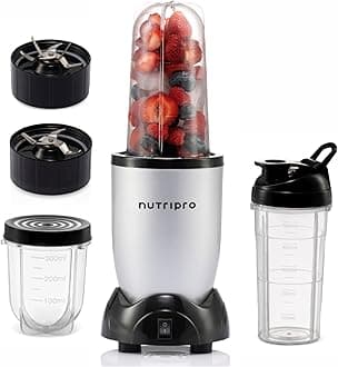 Juicer Mixer Grinder - Smoothie Maker - 500 Watts (3 Jars & 2 Blades, Silver) - 2 Year Warranty