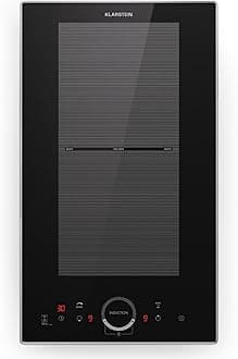 Klarstein Built-in electric induction hob, double hob, 2-burner induction hob, 3500W x 2 electric induction cooktops, touch control, digital display and timer