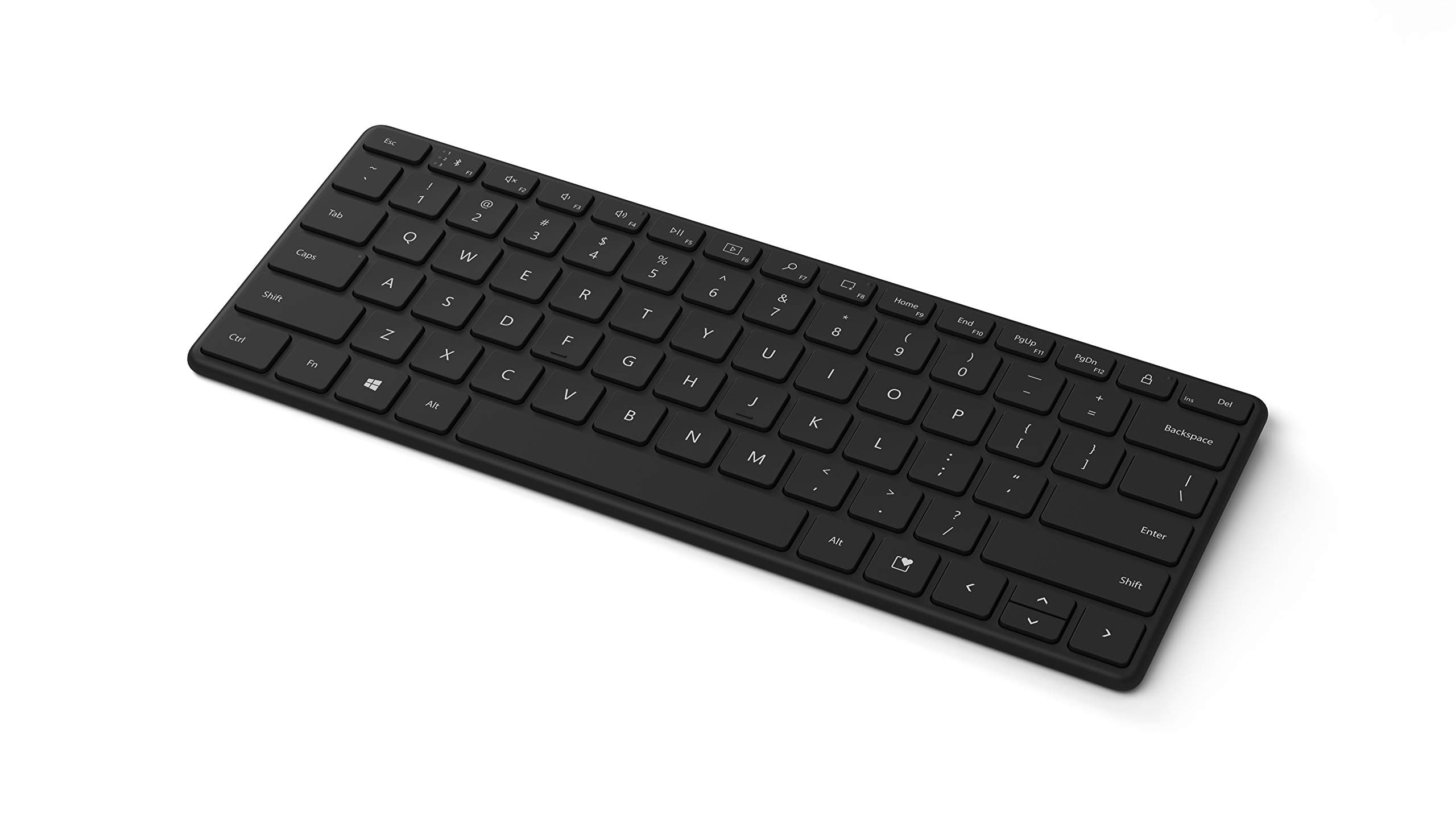 Microsoft Designer Compact Keyboard - Matte Black. Standalone Wireless Bluetooth Keyboard. Compatible with Bluetooth Enabled PCs/Mac