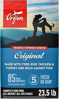 Original Dry Dog Food, Grain Free Dog Food for All Life Stages, Fresh or Raw Ingredients, 23.5 lb
