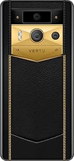 METAVERTU 2 Luxury Custom Made - 18K Gold Blade Edition with Black Ink Calfskin Web3 AI Phone - Black (512, GB)