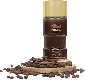 TGL Co. The Good Life Company Signature Filter Coffee Powder, Instant Coffee Powder (100 gm) | South Indian Filter Coffee Mixed with Chicory, Glass Bottle