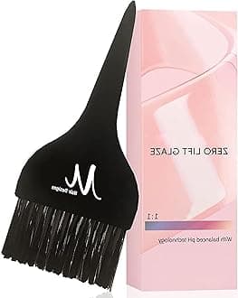 Shinefinity Zero Lift Glaze 08/0 Light Blonde Natural Demi-Permanent Hair Color 2 Ounce and M Hair Designs Tint Brush (Bundle)