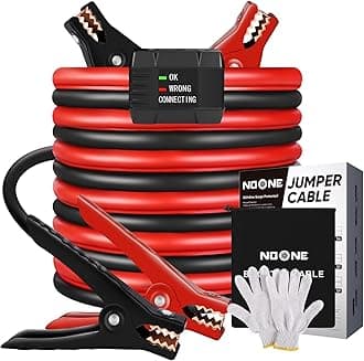 NOONE Jumper Cables with Smart-6 Protector, Professional Booster Cables 6 Gauge 16Feet (6AWG x 16Ft) with Carry Bag Included