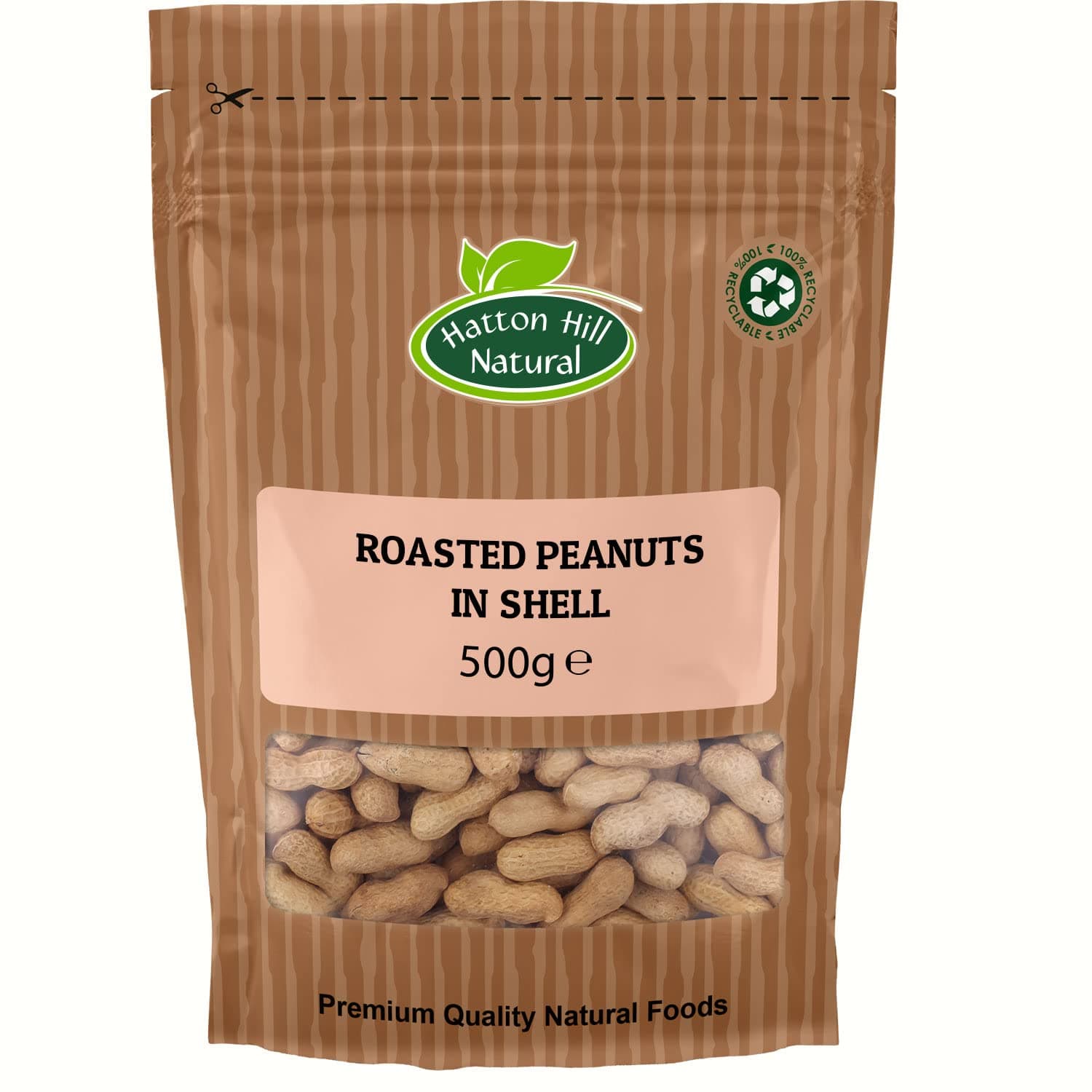 Roasted & Salted Peanuts in Shells 500g (Monkey Nuts) by Hatton Hill - Free UK Delivery