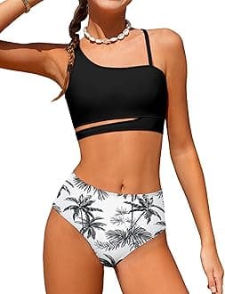 Queenstyle Girls Swimsuits Bikini Set Kids Cutout Bathing Suit Bikini Top Two Piece Girls' Swimwear