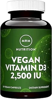 MRM Nutrition Vegan Vitamin D3 2,500 IU | Bone Strength + Immune Support | Plant-Based from Lichens | Supports Calcium Absorption | Vegan + Vegetarian Supplement | 60 Servings