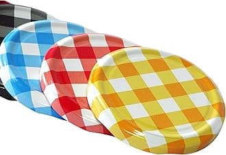 Metal Lug Cap 82 mm Lid for Glass Storage Jars and bottles (brand peerul) (Pack of 6, Mixed)