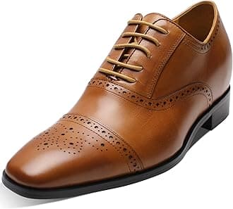 CHAMARIPA Men's Formal Shoes with Invisible Height Increase (5-8cm / 1.97-3.15 Inch) - Genuine Leather Oxford, Derby, Loafers & Chelsea Boots for Business & Smart Occasions (5.5-11.5 UK)
