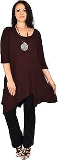 Dare2BStylish Women Plus Size Asymmetrical Long Tunic Shirt Dress Top
