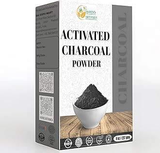 Herbs Botanica Activated Charcoal Powder, Food Grade Natural Detoxifier for Digestive Health, Teeth Whitening, Detoxification & Bug Bite Relief 227 gm