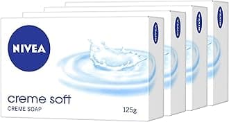 Nivea Creme Soft Soap, For Hands And Body,125g (Pack of 4)