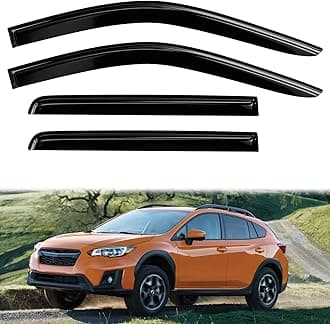 - 4PC Rain Guards for 2018-2023 Subaru Crosstrek Window Visors for 2017-2023 Subaru Impreza Hatchback Deflectors Sun Shades Vent Tape On Out Channel