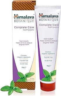 Botanique Complete Care Toothpaste, Spearmint Flavor, Fights Plaque, Freshens Breath, Fluoride Free, No Artificial Flavors, SLS Free, Cruelty Free, Foaming, 5.29 Oz, 1 Pack
