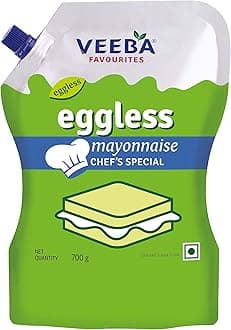 Eggless Mayonnaise (700 Grams) I Veg Mayonnaise I 100% Vegetarian Mayo I Extra Creamy and Delicious I Rich and Thick Texture I Dip, Spread and Dunk( Image May Vary )
