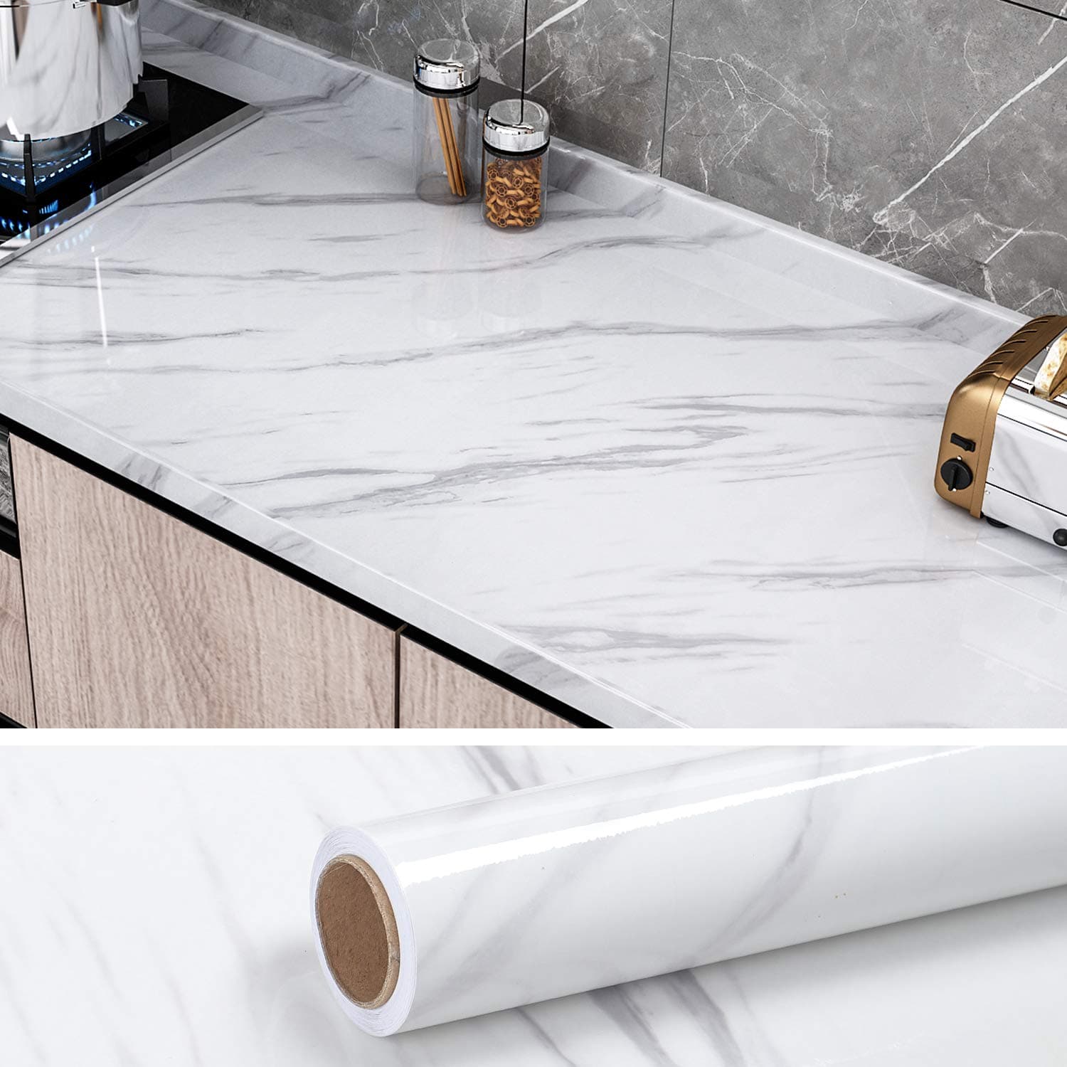 White Marble Contact Paper