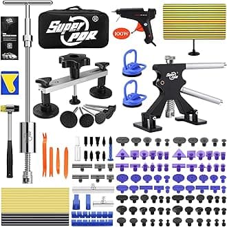Super PDR Car Dent Puller Kit, 169PCS Paintless Dent Removal Kit, Hail Dent Repair Kit Can Removal 99% of Car Dents in 30 Minutes for Repairing Big Dents, Small Dents, Dings and Hail Damage