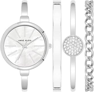 Anne Klein Women's Bangle Watch and Bracelet Set
