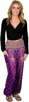 Purple Peacock Harem Pants
