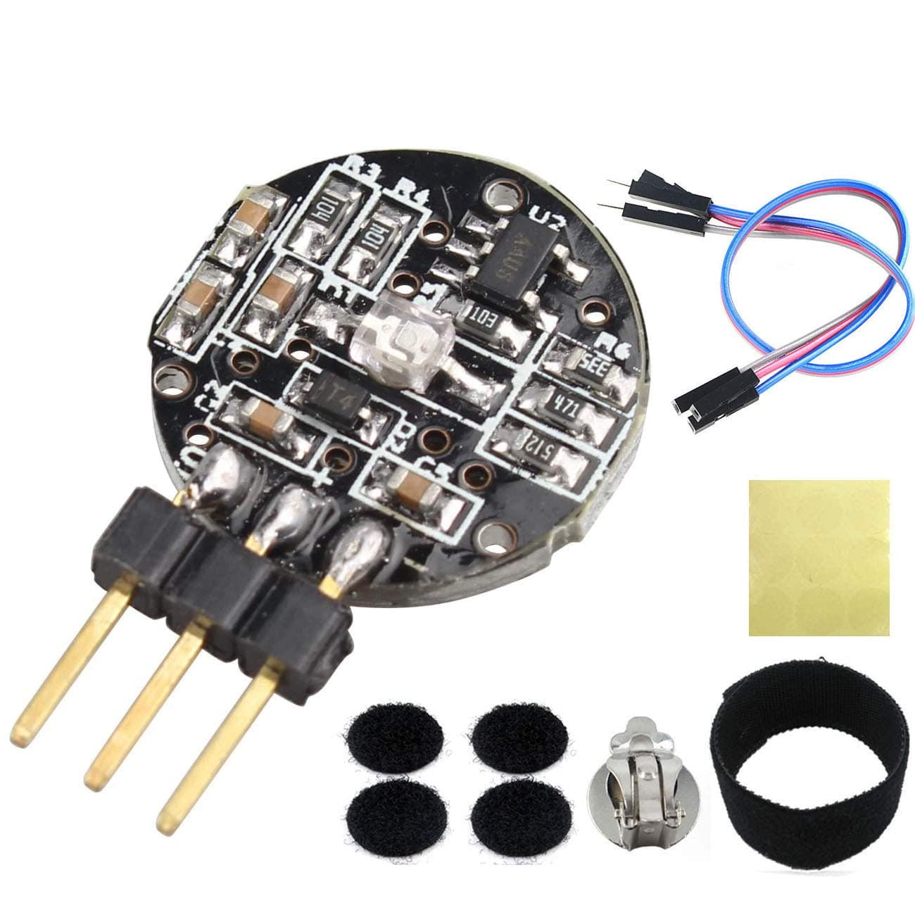 Asiawill Pulsesensor Pulse Heart Rate Sensor Module Set Compatible for Arduino