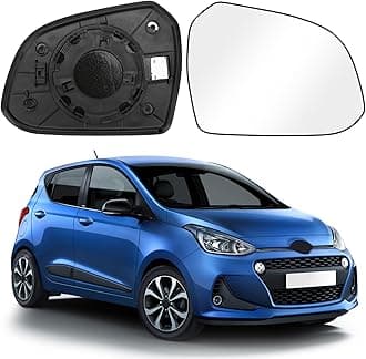 Mirror Glass Replacement for Hyundai i10 2013-2019, Exterior Mirror Glass Aspherical Adjustable (Right)