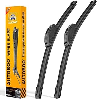 AUTOBOO24" and 19" Windshield Wipers Blades (Pack Of 2),OEM Quality Premium All-Seasons Wiper blades,Stable and Quiet Armor wiper blades