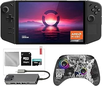 LenovoLegion Go 512GB Gaming Handheld 8.8-inch Touchscreen 144Hz 2K QHD AMD Ryzen Z1 Extreme Processor, Zero-Kirin Wireless Pro Controller, Hub, 128GB MicroSD, 5 Accessories: 6 in 1 Bundle