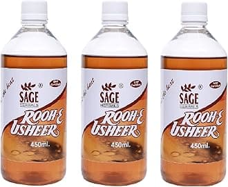 - Rooh E Usheer Tonic, Khas Root Syrup for Glowing and Blemish free Skin, Refreshing Drink For Summer Pack of 3, 450 ml