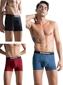 Deo-Cotton Printed Underwear for Men Combo Breathable Inner for Men Cotton Trunks for Men Pack No-Marks Waistband Mens Underwear Moisture Wicking Underwear Pack of 3