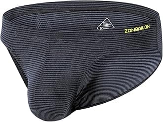 Men's Stripes Briefs Comfortable Breathable Low Rise Bulge Enhancing Pouch Stretch Smooth Comfy Tagless Underwear