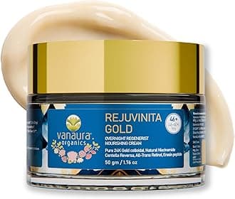 Rejuvinita Gold 46+ | Overnight Cream for Glowing Skin | Anti Ageing Night Cream for Women and Men | Pigmentation & Wrinkles |Tanning & Dullness | for 46-60 Age groups