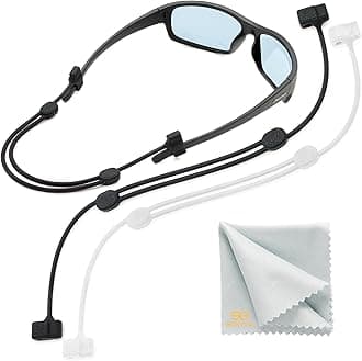 SIGONNA Wired Sunglasses Strap for Men - Glass Lanyard for Women - 2 Cords