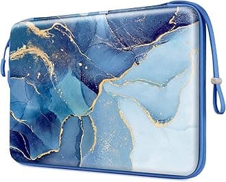 FINPAC Hard Shell Laptop Sleeve Case for 13-inch MacBook Air M3/A3113 M2/A2681 M1/A2337 2024-2018, MacBook Pro 14 2024-2019 M4/M3/M2, MacBook Pro 13 A2686 A2338, Shockproof Cover Carrying Bag,