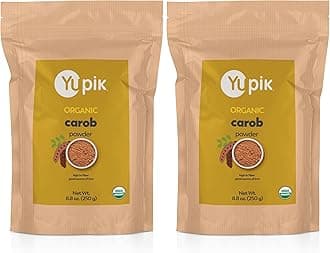 Yupik Organic Pure Carob Powder Superfood, 8.8 Ounce (Pack of 2)