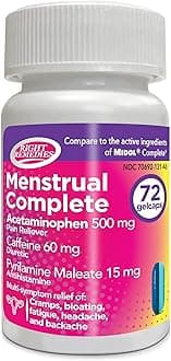 Menstrual Complete Pain Relief (72 Gelcaps), Compare to Active Ingredients of Midol Complete Gelcaps, PMS Relief, Relief from Cramps, Bloating, Fatigue, Headache and Backache