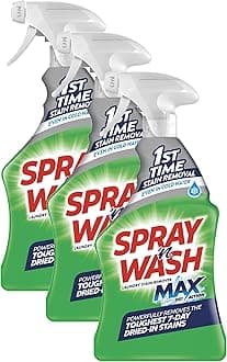 Spray N’ Wash Max Stain Remover Spray, Laundry Pre-Treat for Tough Stains, 16oz (3-count)