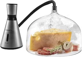 CucinaPro Handheld Smoking Gun Food Smoker with Large Dome Lid- Portable Cold Smoke Infuser for Meat Cheese Cocktails, BBQ, Nuts, Fish- Kitchen Smoke Machine Adds Flavor with Wood Chips- Gift for Him
