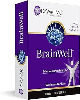 BrainWell Premium Brain Support Supplement with Vitamin D3, L-Theanine - Improves Cognitive Function, Memory & Enhances Focus for Peak Mental Performance - (30 Vegan Capsules)