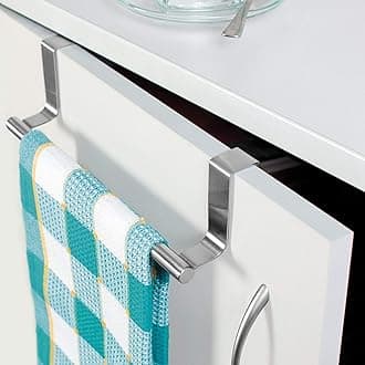 LEAWALL Cabinet Door Kitchen Towel Bar Kitchen Hook Drawer Storage Adjustable Over Stainless Steel Towel Holder/Over Cabinet Towel bar