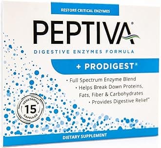 Digestive Enzyme Supplement + ProDigest - Helps with Bloating, Gas, Constipation - 15 Count