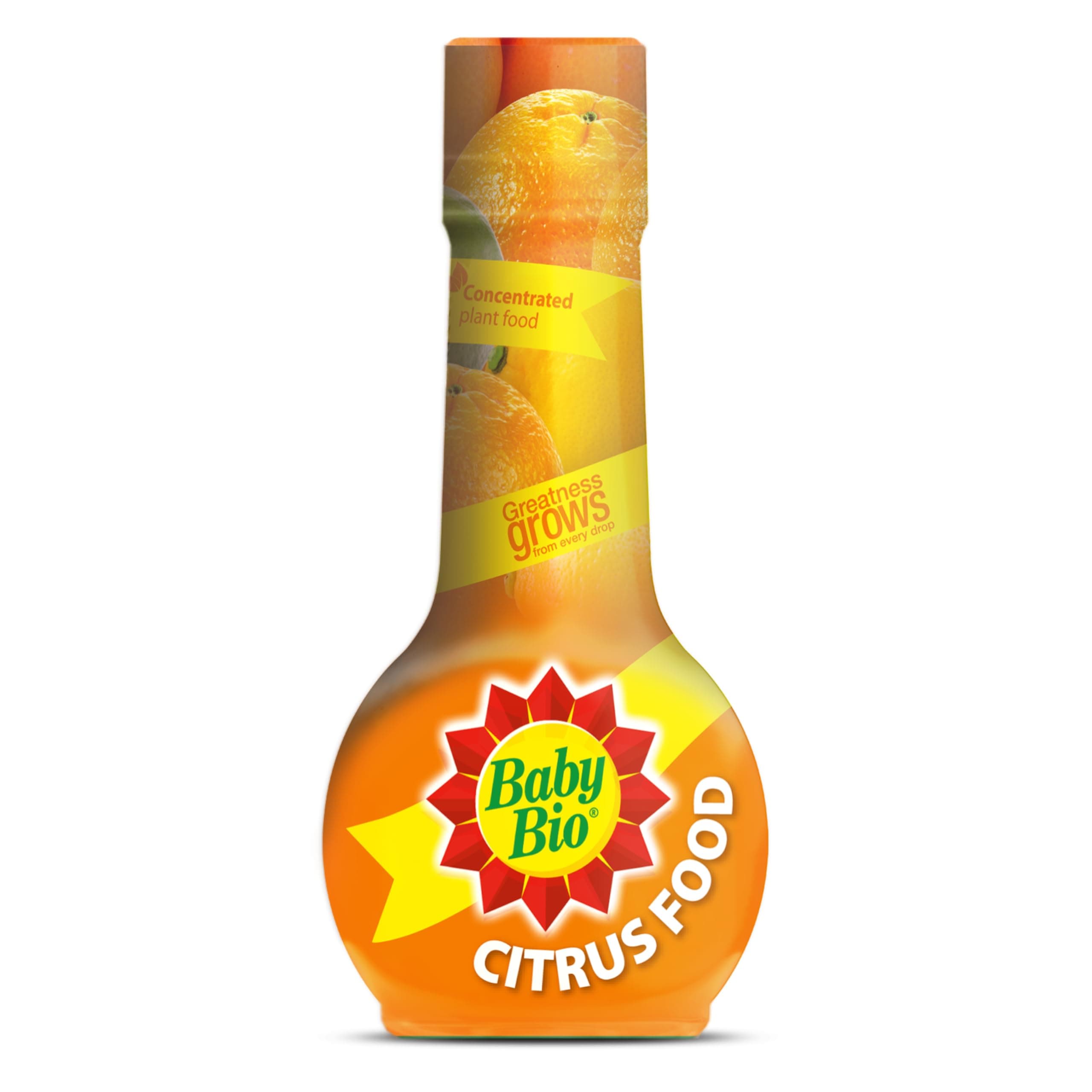 Baby Bio Citrus Food, 175ml - Citrus Plant Food for Healthy Growth and High Potassium for Better Fruit Yield - Year Round Care Concentrate Fertiliser - Fruit Tree Aid Spray