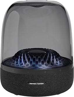 Harman Kardon Aura Studio 4 - Premium Bluetooth Home Speaker with Superior Sound, Diamond-Effect Lighting, and Eco-Friendly Design, HKAURAS4BLKUK, Black
