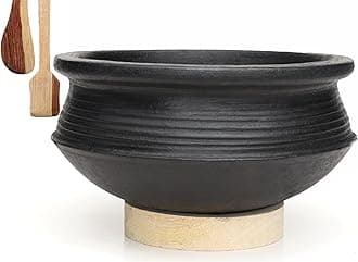 Craftsman Deep Burned Clay Biryani Handi/Pot for Cooking and Serving 4 Liter