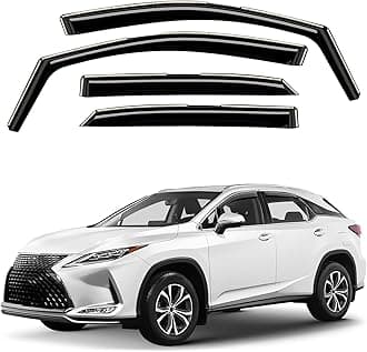 Window Deflectors Smoke Tinted In-Channel Side Window Vent Visor Deflectors Rain Guards Compatible with RX 2016-2022 - 4pcs. GW0726