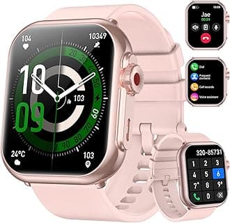 Smart Watch for Men Women, 1000 mAh 100 Day Battery Life, 1.85" Fitness Tracker with Call Function, 110+ Sport Modes, Heart Rate, Sleep Monitor Fitness Watch, IP68 Waterproof, Compatible iOS Android