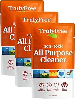 Truly Free Everyday Cleaner - Multipurpose Cleaner Spray, Kitchen Counter Cleaner, Natural Cleaning Products, Multi-Surface Household Solution - Pack of 3