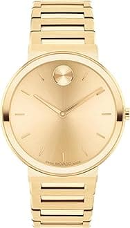 Movado Bold Horizon Ultra Thin Watch for Men and Women - Swiss Made - Water Resistant 3ATM/30 Meters - Sleek and Slim Premium Luxury Wristwatch for Everyone - 40mm